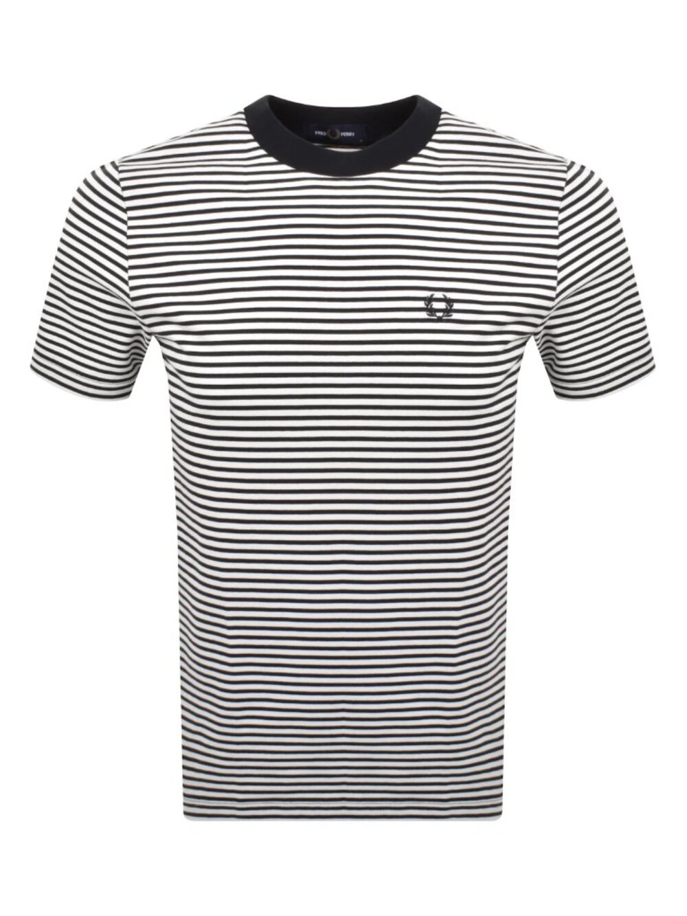 Fred Perry Fine Stripe T-Shirt in Navy and White - Size S